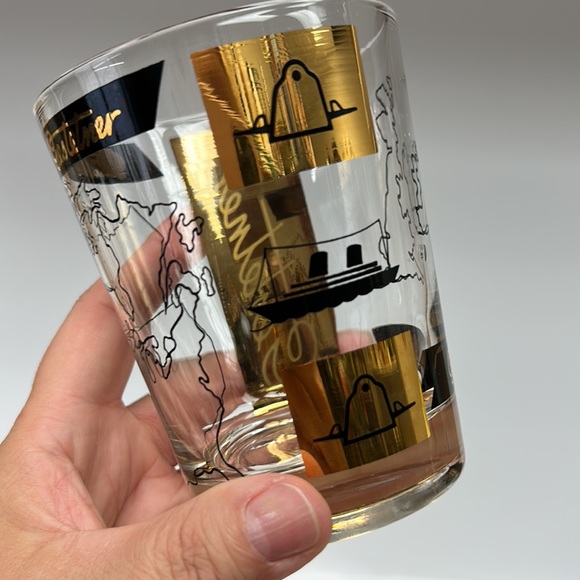 Mid Century Modern “Gestetner Company “ promotional set of 4 rock glasses - Picture 6 of 15